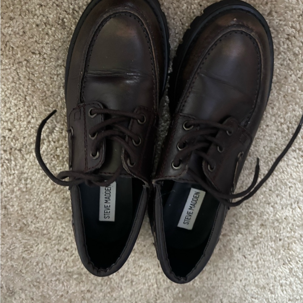Steve Madden Men's Brown Leather Shoes